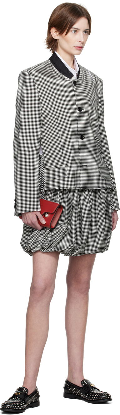 Marni Gingham Cropped Jacket, 3