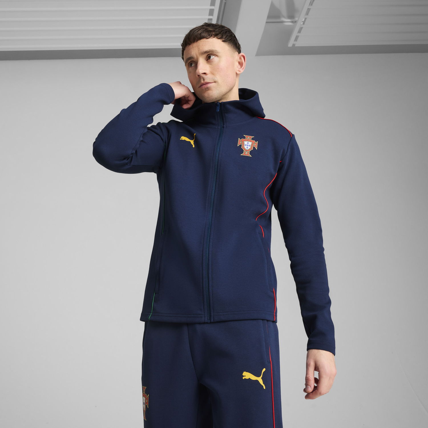 Суитчър Puma Portugal Casuals Men's Full-Zip Hoodie Тъмно синьо | 779554_17, 0