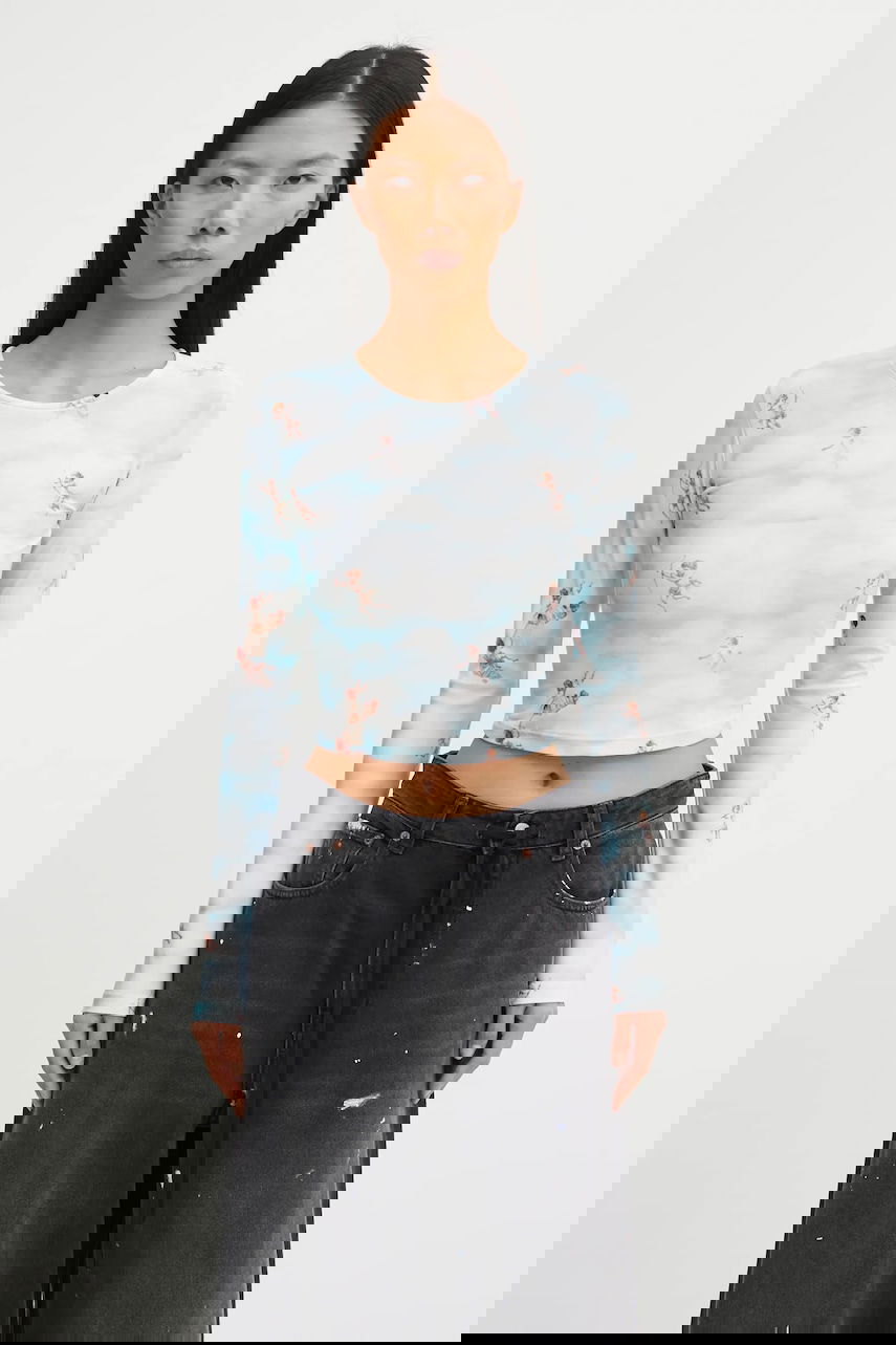 Съкратен топ Fiorucci Beatitudo Print Long Sleeve Crop Многоцветен | W25FWTLO003LY01BL02, 0