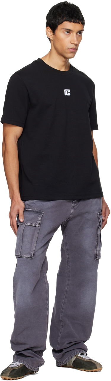 Тениска Balmain Small Logo T-shirt Черно | FH1EG000BC87, 3