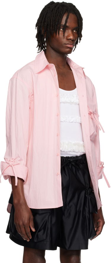 Риза Simone Rocha Simone Rocha Bow Detail Workwear Shirt Розово | 5319 1219, 1