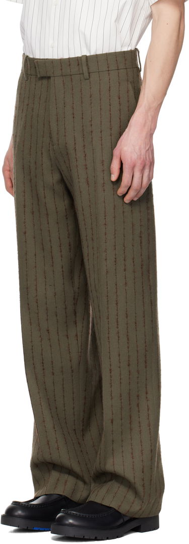 Панталони Burberry Burberry Pinstripe Tailored Trousers Зелено | 8103516, 3