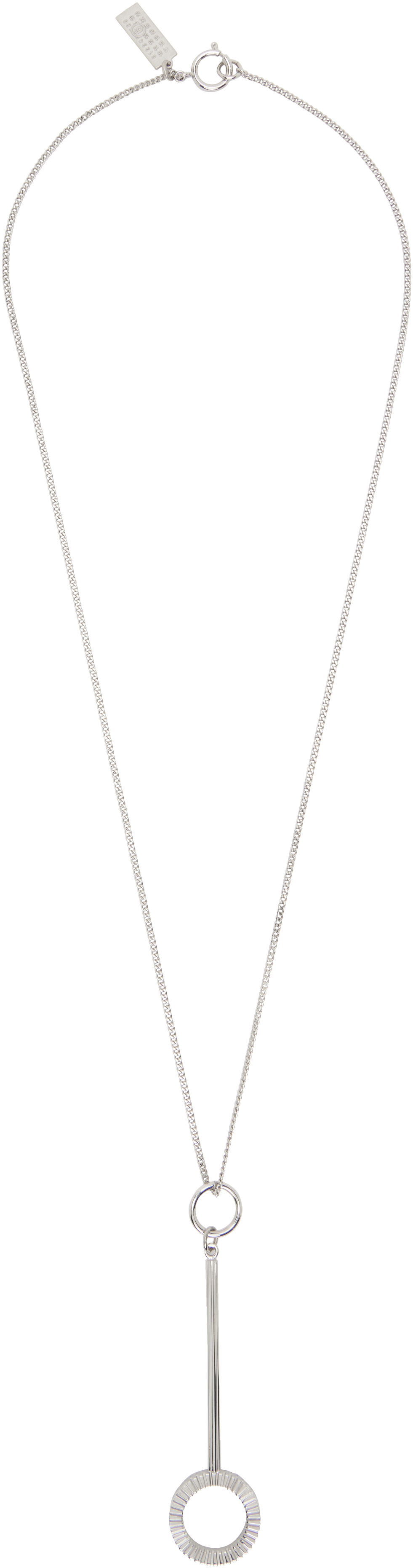 Колие Maison Margiela MM6 Maison Margiela Curb Chain Pendant Necklace Металик | SM7UU0076 P7352, 0