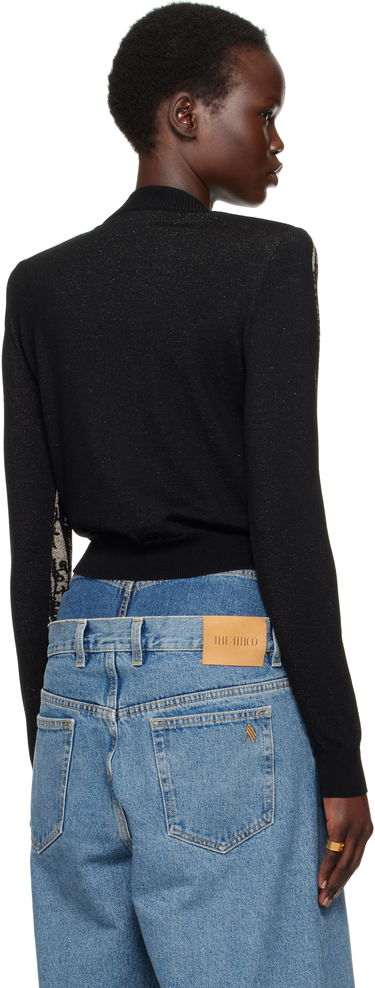 Пуловер Balmain Balmain Jacquard Knit Cardigan with Body Motif Черно | EF1KL133KH93, 2