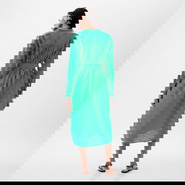Pокля GAP Dresses Longsleeve Linen Maxi Dress Simply Green Зелено | 857614-03, 2