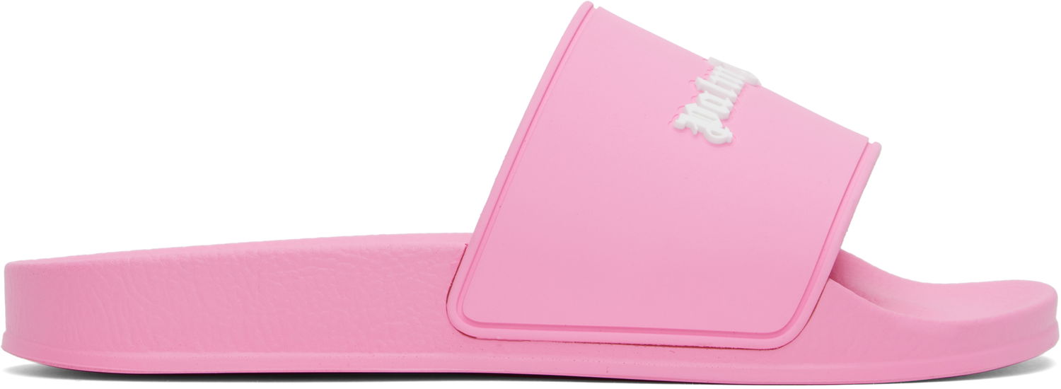 Кецове и обувки Palm Angels Logo Pool Slides Розово | PWIC013C99MAT0016868, 0