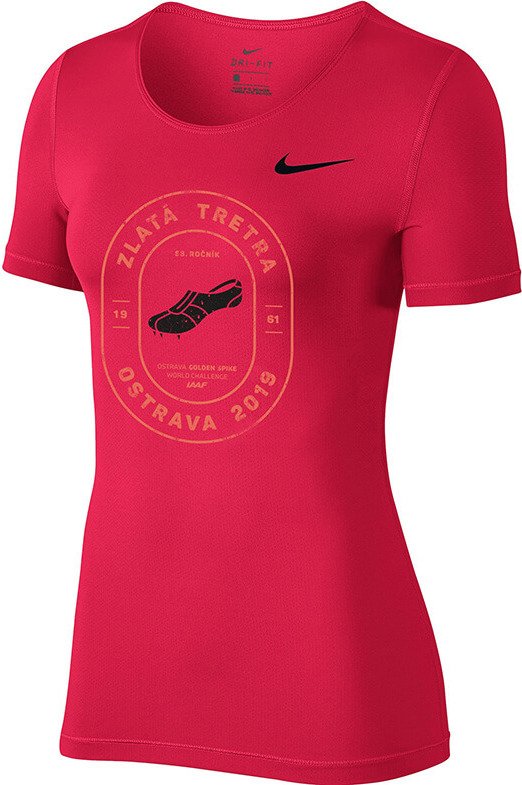 Тениска Nike Pro Top SS All Over Mesh T-Shirt Червено | 889540-617-zt, 0