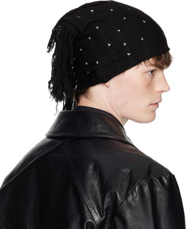 Шапка KIKO KOSTADINOV Kiko Kostadinov Tarr Knit Beanie with Fringe Черно | KKAW25KN11-116, 2