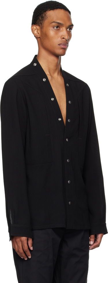 Риза Rick Owens Concordians Larry Fogpocket Shirt Черно | RU02E1287 WA, 1