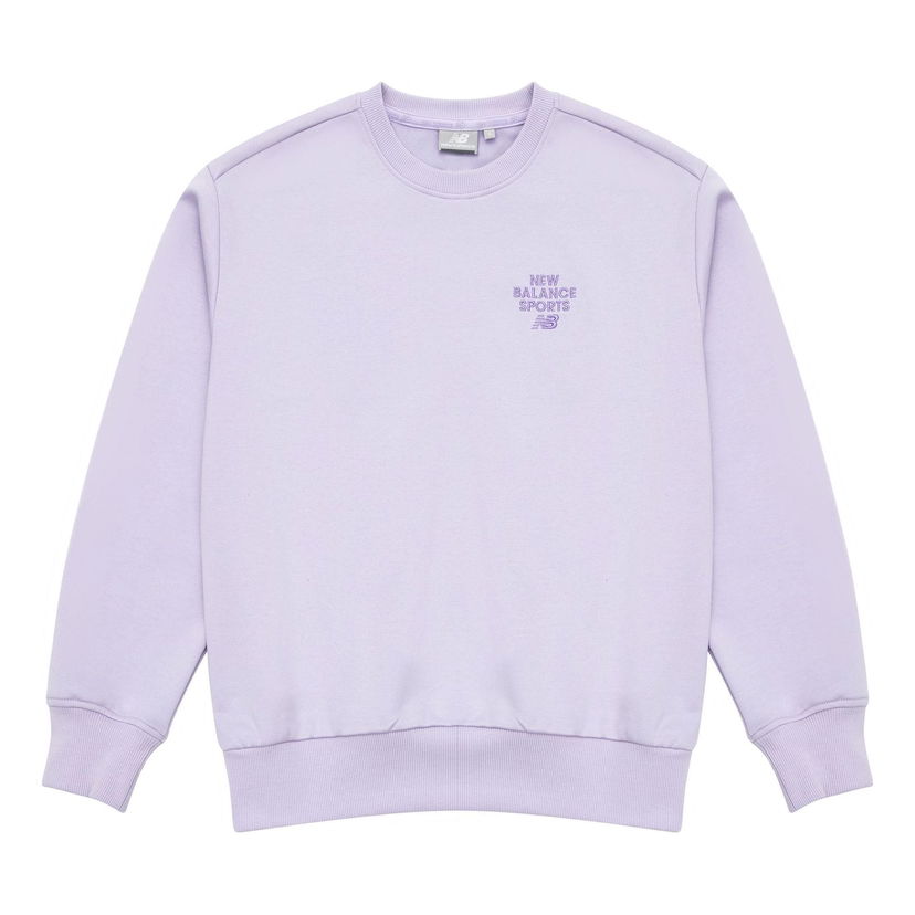 Пуловер New Balance Logo Print Pullover Лилаво | 5CD12152-DV