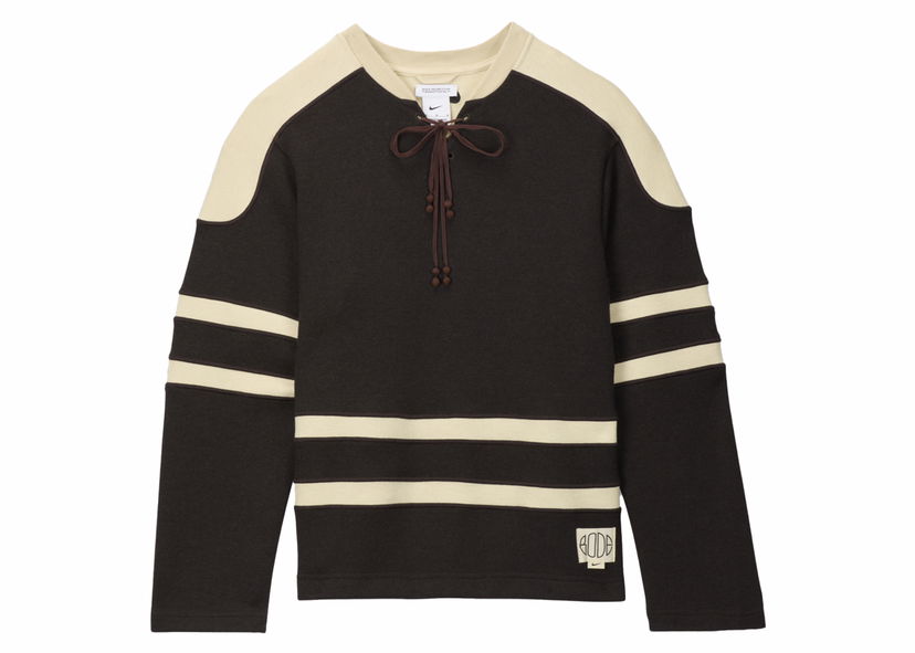 Пуловер Nike BODE x Lacing Knit Brown/Cream Кафяво | FJ0217-235