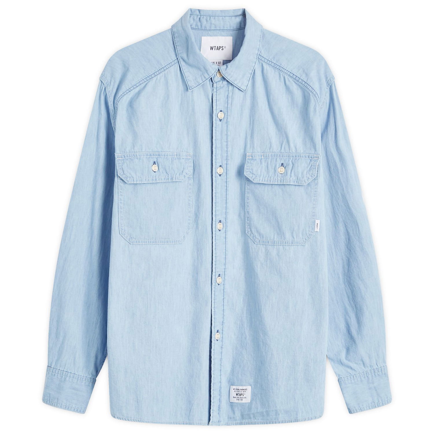 Риза WTAPS Shirt Large Синьо | 242WVDT-SHM02-IND, 0