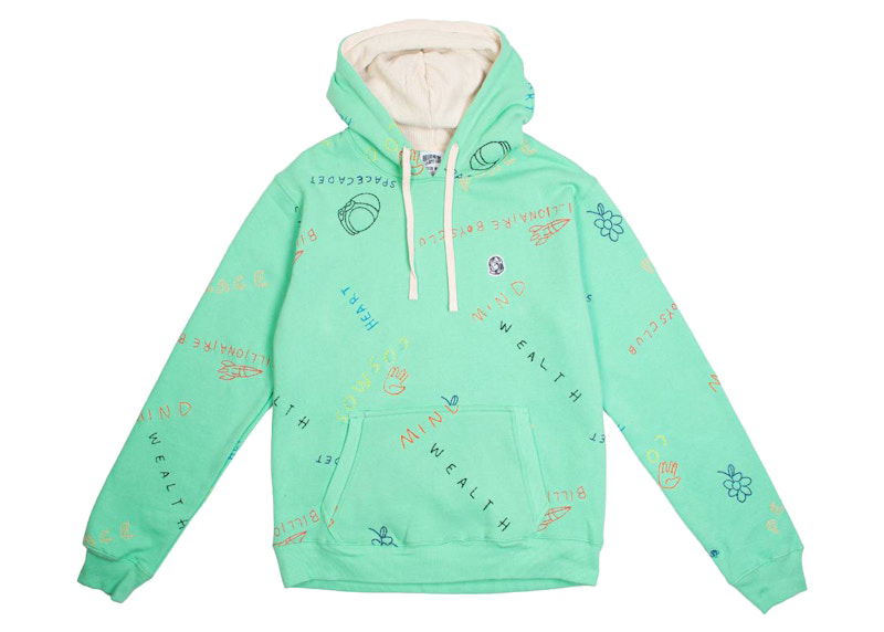 Суитчър BILLIONAIRE BOYS CLUB Billionaire Boys Club Scribble Hoodie Зелено | 8012300SPR, 0