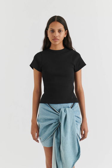 Тениска AXEL ARIGATO Solo Cut Out T-Shirt Черно | A2085002, 2