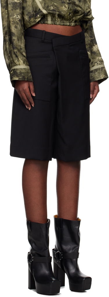 Къси панталони R13 R13 Crossover Knee-Length Shorts Черно | R13WR369-R475A, 1