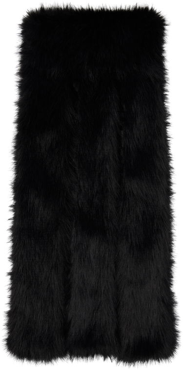 Шал Simone Rocha Simone Rocha Triple Slit Faux Fur Scarf Черно | 1038 1090, 1