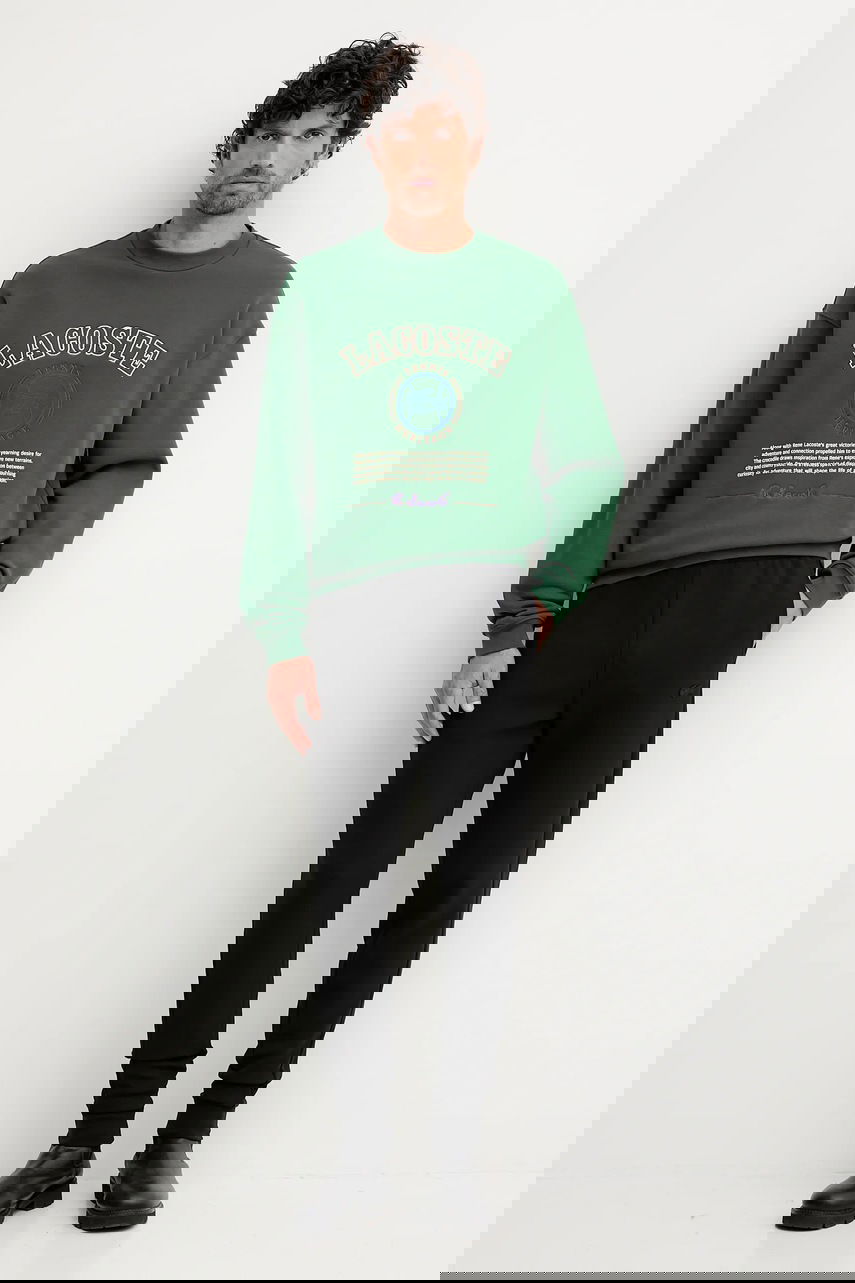 Суитчър Lacoste Tennis Heritage Embroidered Sweatshirt Зелено | SH5888, 1