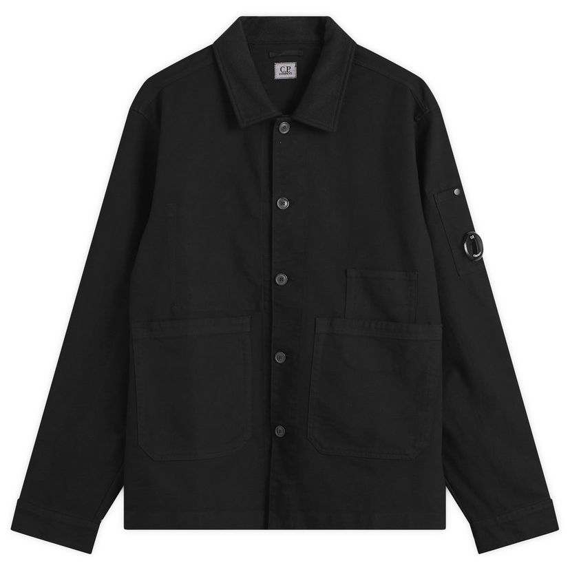 Яке C.P. Company Double Satin Lens Overshirt Черно | 19CMOS286A-110471G-999