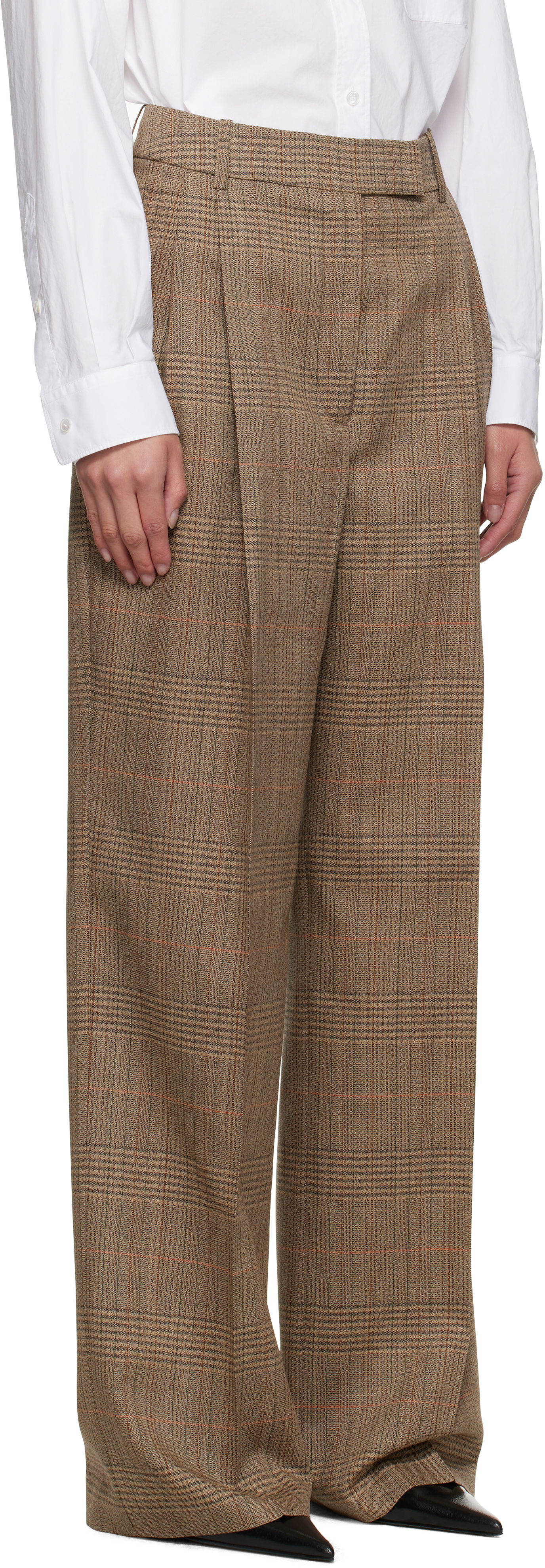 Панталони Róhe Róhe Mid-Waist Tailored Trousers Кафяво | 416-30-080, 1