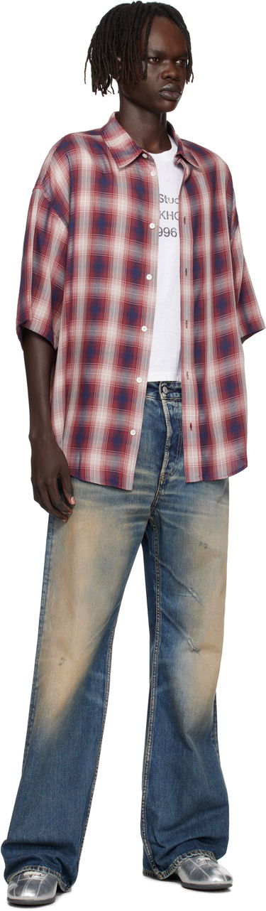 Риза Acne Studios Acne Studios Checked Button-Up Shirt Червено | CB0116-, 3