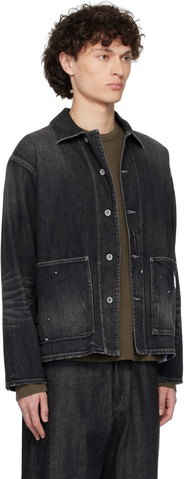 Яке Neighborhood Neighborhood Washed Denim Coverall Jacket Черно | 251SPNH-JKM02, 1