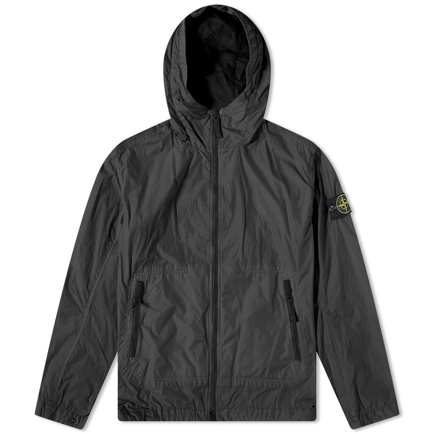 Ветровка Stone Island Crinkle Reps Hooded Jacket Черно | 781540522-V0029, 0
