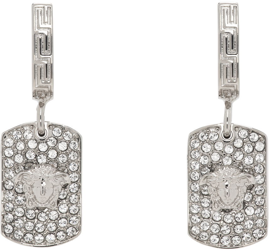 Обеци Versace Medusa Hoop Earrings "Silver" Металик | 1014087_1A00621_4JEE0, 0