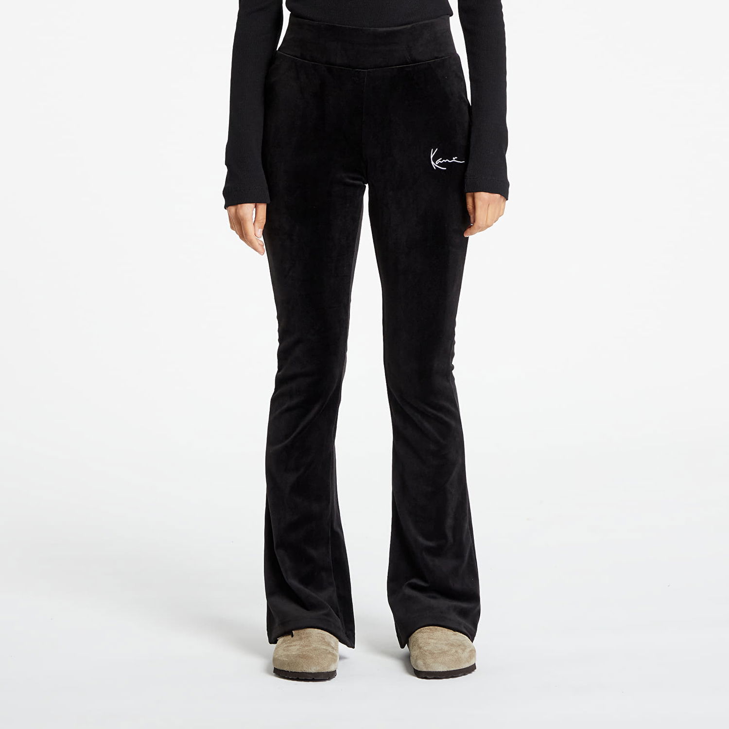 Спортни панталони Karl Kani Small Signature Flared Velvet Pants Черно | KW234-034-2, 0