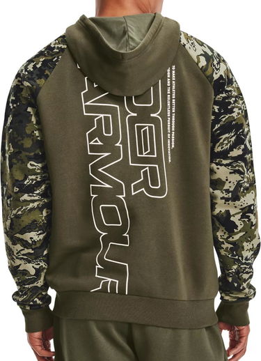 Суитчър Under Armour RIVAL FLC CAMO SCRIPT Full-Zip Hooded Sweatshirt Зелено | 1366310-390, 1