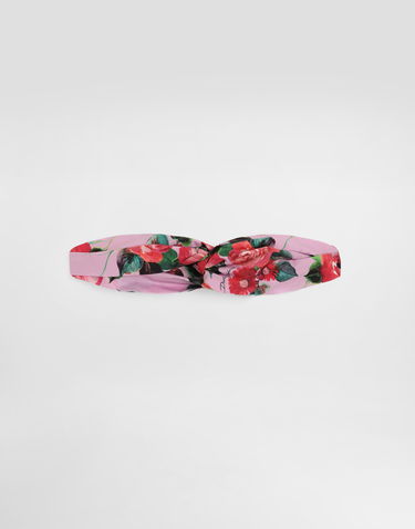 Шал Dolce & Gabbana Dolce & Gabbana Poplin Twist Headband with Floral Print Розово | LB5H09FI5LNHP5QD, 0