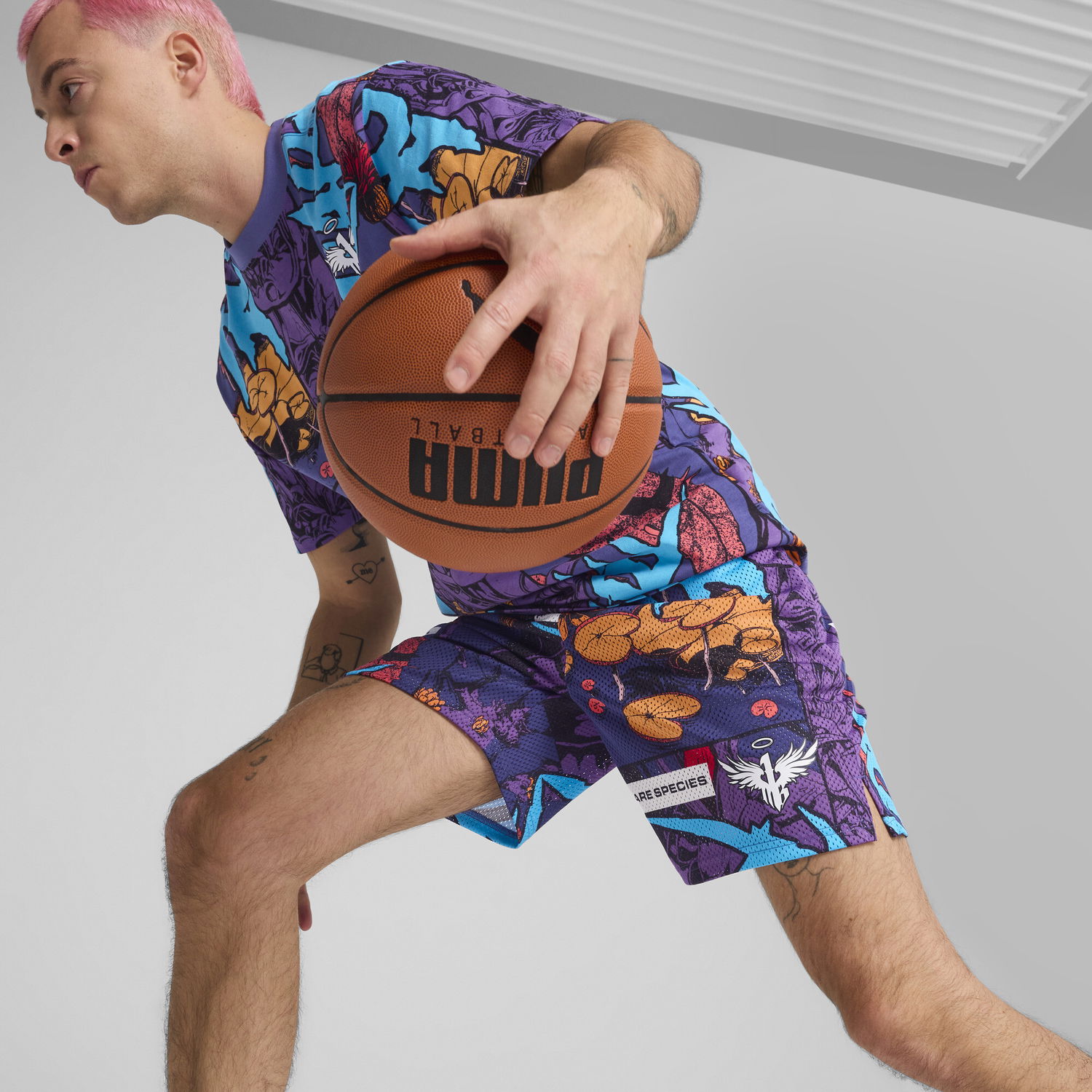 Къси панталони Puma Melo Phoenix Basketball Shorts Лилаво | 630689_01, 1