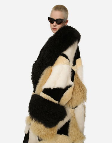 Палта Dolce & Gabbana Long Patchwork Sheepskin Coat Многоцветен | F0V9GFGDBWXS9000, 3