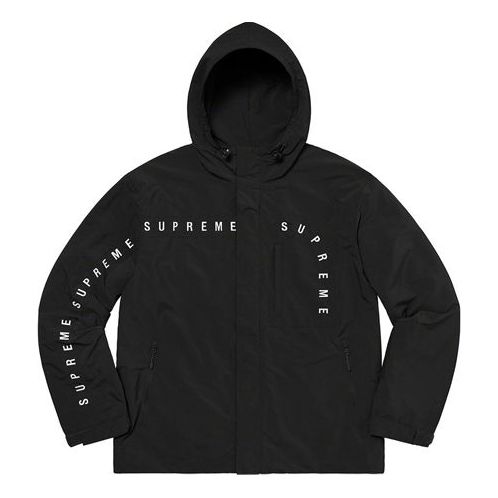 Ветровка Supreme Curve Logos Ripstop Jacket Черно | SUP-FW20-162