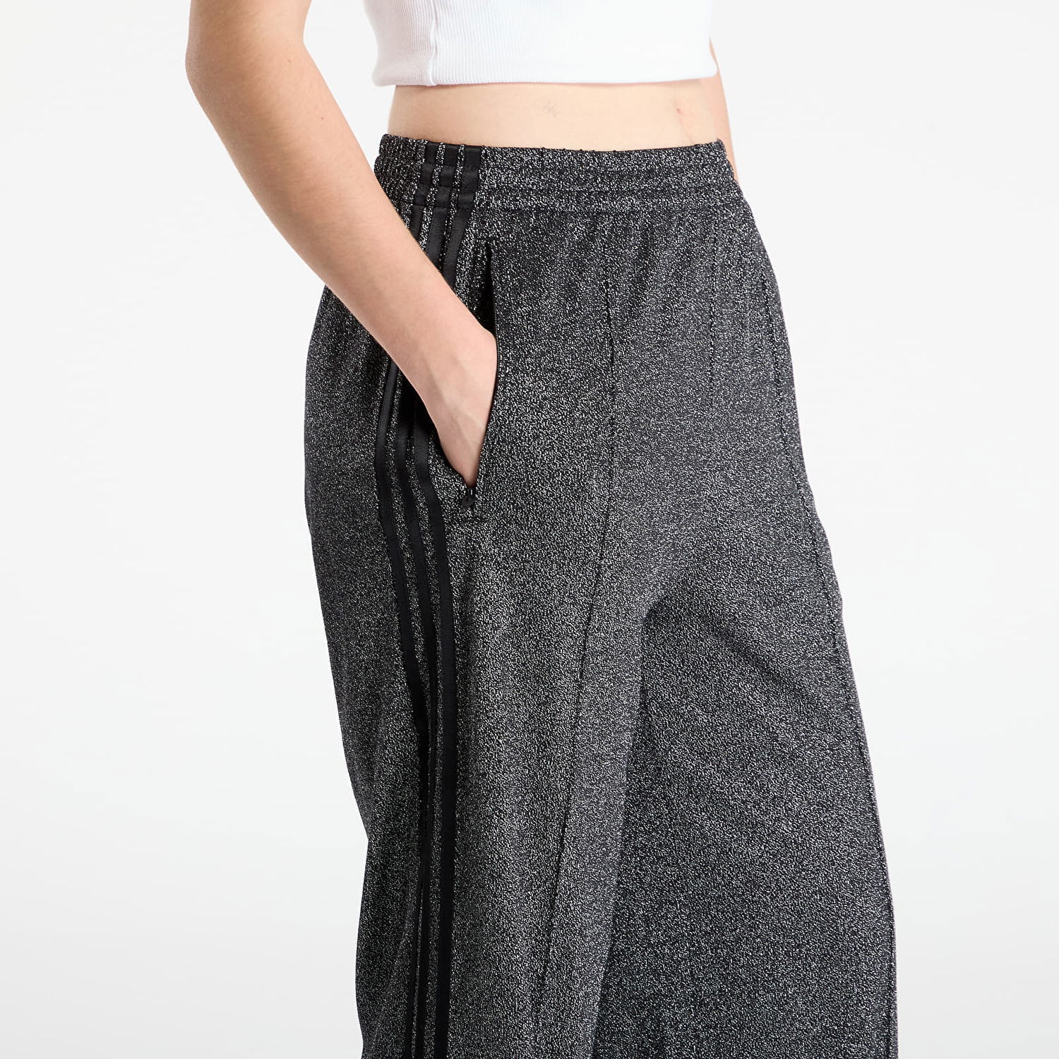 Панталони adidas Performance adidas Originals Firebird Lurex® Wide Leg Pants Черно | KS7809, 1