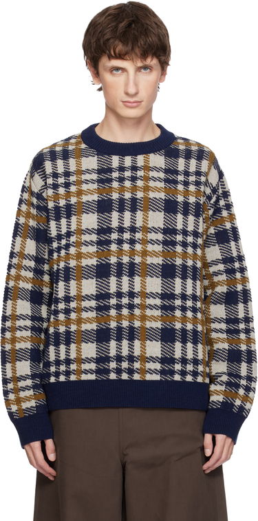 Пуловер Dries Van Noten Dries Van Noten Check Crewneck Sweater Многоцветен | 252-021219-2727, 0