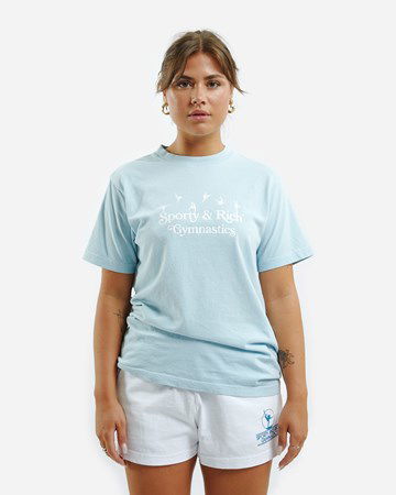 Тениска Sporty & Rich Gymnastics T-Shirt Синьо | TS487BB, 1