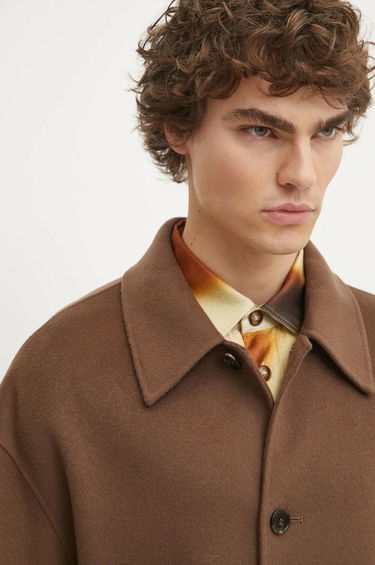 Палта Nanushka Wool Overcoat with Belted Waist Кафяво | NM24FWJK02678, 3