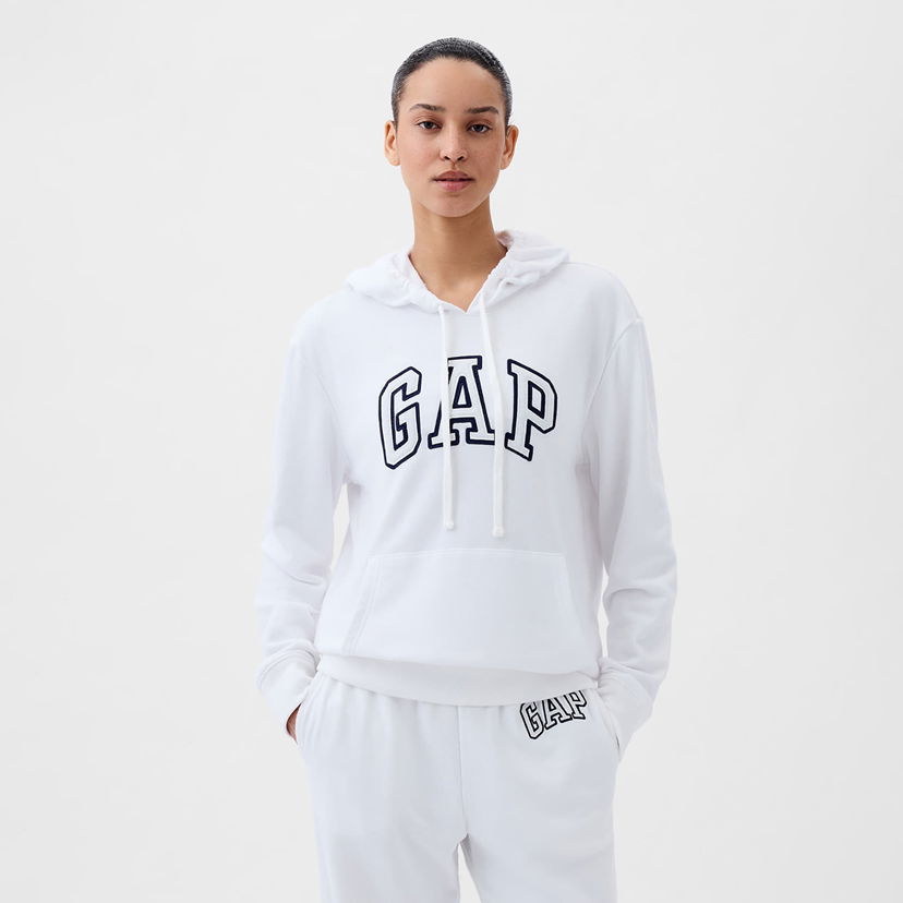 Суитчър GAP Pullover Logo Hoodie Optic White V6 Бяло | 870537-01