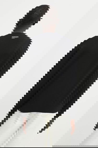 Пуловер KENZO Pop Lightweight Wool V-Neck Cardigan with Embroidered Flower Черно | FF52CA4833LB.99J, 2