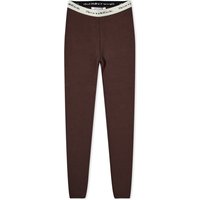 Клинове Sporty & Rich Serif Logo Ribbed Leggings Кафяво | LEAW2311CH-BRO, 1