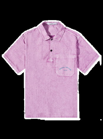 Stone Island Marina Chalk Plating Short Sleeve Shirt Magenta 7815111X3-V0045