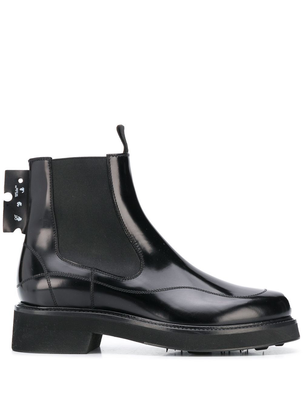 Кецове и обувки Off-White LEATHER ANKLE BOOTS Черно | OWIA243E20LEA0011000, 0
