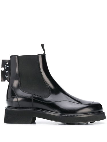 Кецове и обувки Off-White LEATHER ANKLE BOOTS Черно | OWIA243E20LEA0011000, 0