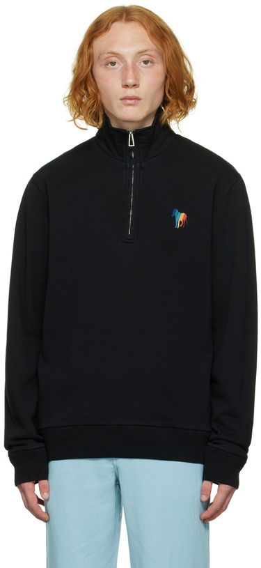 Суитчър Paul Smith Zebra Quarter-Zip Sweatshirt Черно | M2R-265XE-J21584, 0