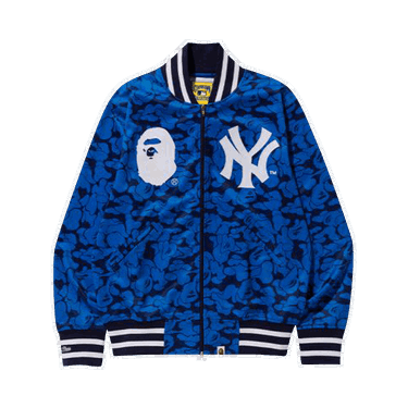 Яке BAPE x Mitchell & Ness Yankees Jacket Синьо | 0039 1FW180308XM&N BLUE, 0