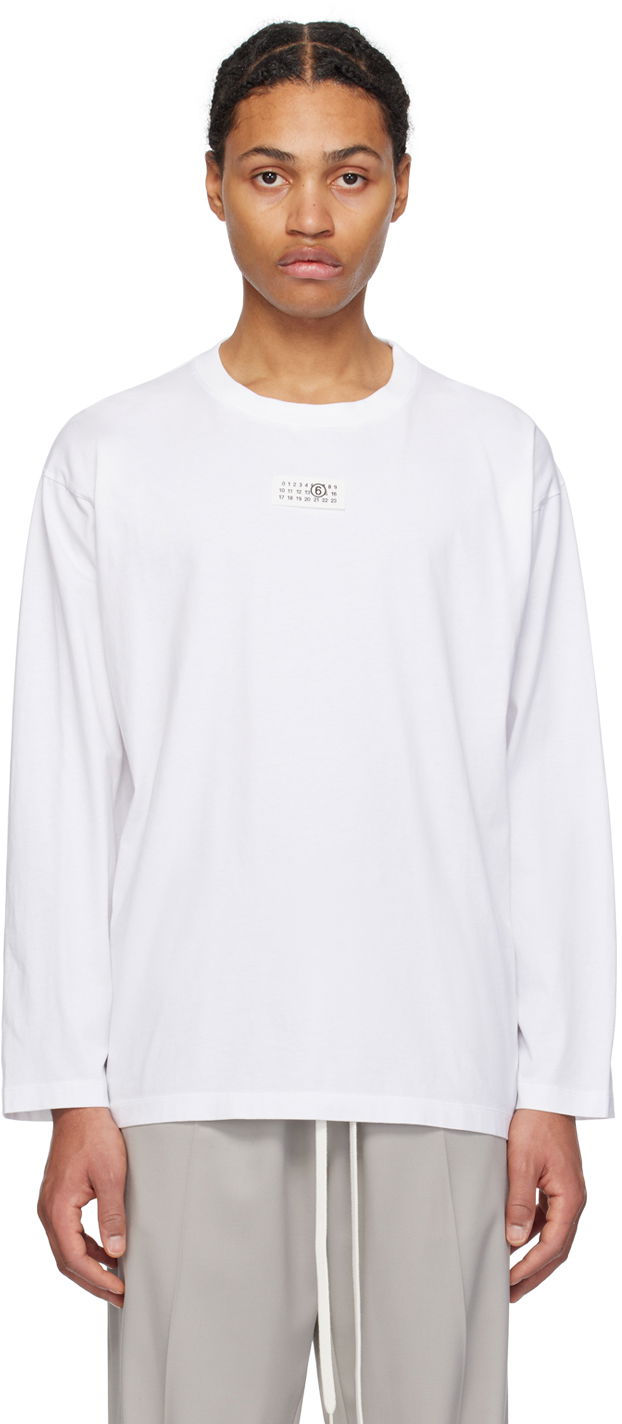 Тениска Maison Margiela MM6 Numeric Signature T-Shirt Бяло | SH0GC0007 S24312, 0