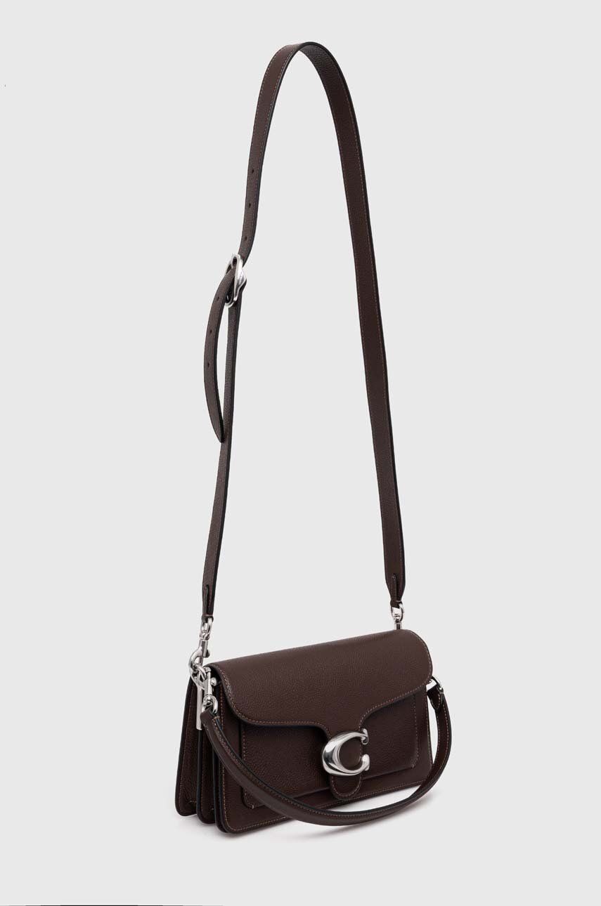 Дамска чанта Coach Leather Handbag Кафяво | CH857, 1