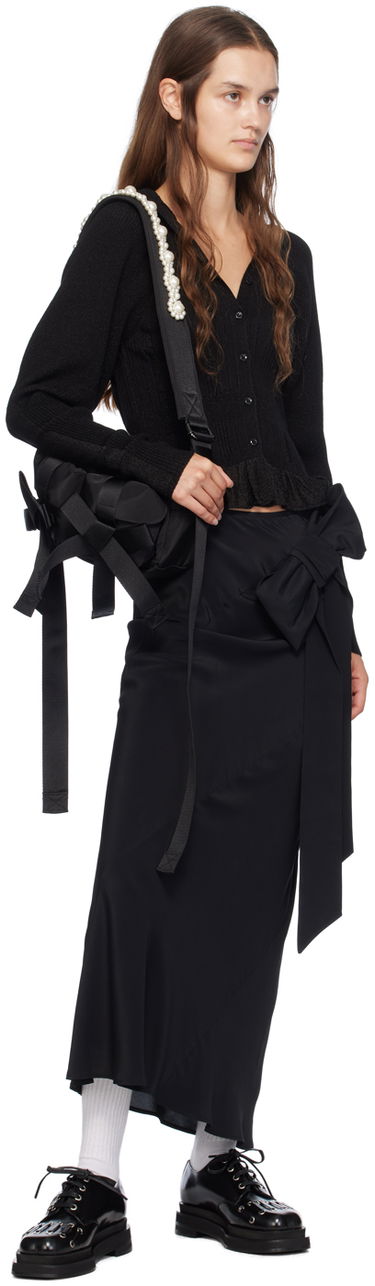 Пуловер Simone Rocha Simone Rocha Plaited Tinsel Hooded Cardigan Черно | HMK34 0624, 3