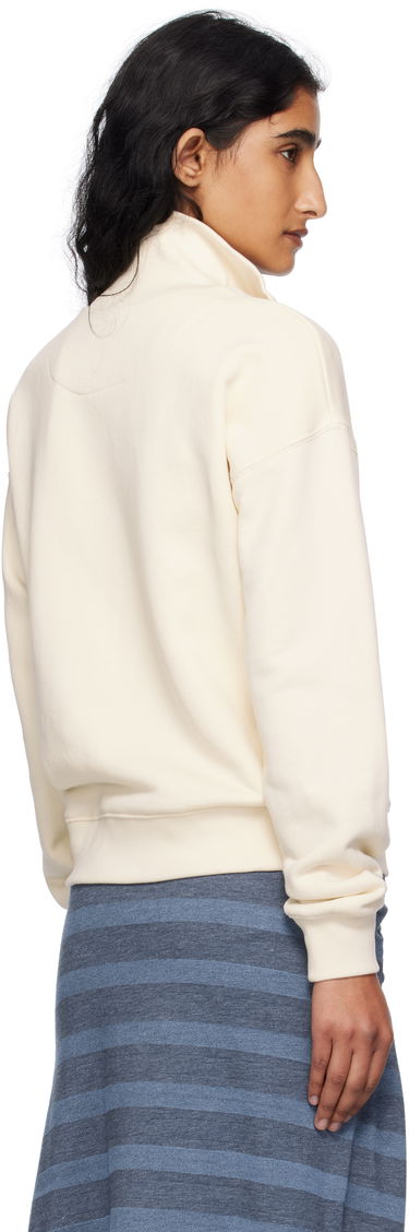 Суитчър MAISON KITSUNÉ Maison Kitsuné Double Fox Head Half Zip Sweatshirt Бежово | OW211CFKM0321, 2