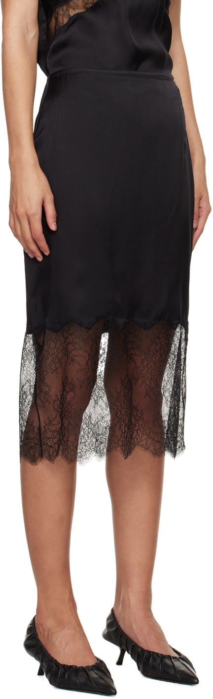 Пола Anine Bing Amelie Lace Midi Skirt Черно | A-04-4309-000, 1